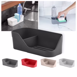 Organizador De Pia Porta Detergente Bucha Sabão Esponja Organização Na Pia Casa Ou