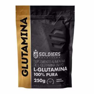 L-Glutamina 250g 100% Pura Importada Soldiers Nutrition Aminoácido Suplemento Nutricional Recuperação Muscular