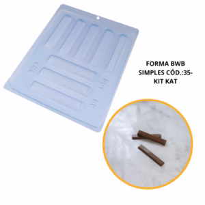 Forma Simples Kit Kat 35 (G1)  em Acetato BWB Para Bombom e Doces