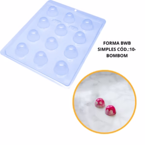 FORMA SIMPLES TRUFA CÓD.:10 EM ACETATO BWB PARA BOMBOM DOCES DE CHOCOLATE, CONFEITARIA E PÁSCOA.