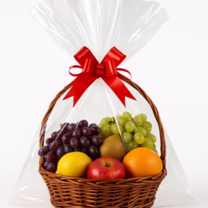 25 SACO CELOFANE PARA CESTA DE PRESENTES CAFÉ DA MANHA 60X90 80X90 52X90 45X60 500 GRAMAS PALHA//