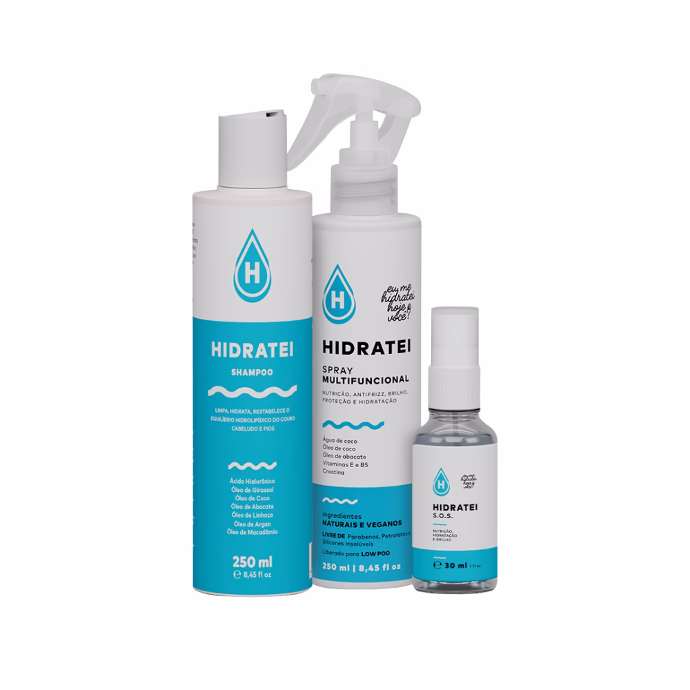 Kit Nutrição Capilar Hidratei - Hidratação e Maciez para seu Cabelo