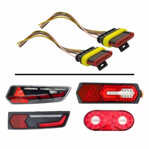 Par Chicote Conector Lanterna Randon Guerra Librelato Braslux 5 Vias Femea Universal