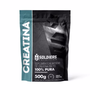 Creatina Monohidratada 500g 100% Pura Importada Soldiers Nutrition Suplemento Performance Muscular Força