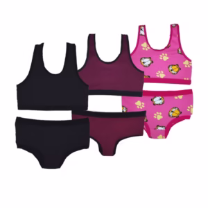 Kit 3 Conjuntos Juvenil De Algodão Penteado Anitta