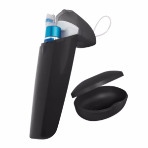 Kit Viagem Estojo Porta Escova de Dentes Creme Dental + Porta Sabonete Saboneteira Bolsa Preto