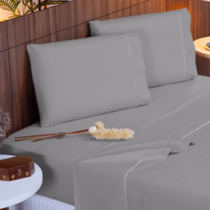 Jogo de Lençol King 4 Peças Percal 400 Fios Ponto Palito