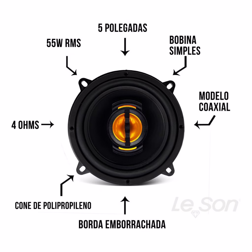 Kit Auto Falantes 6 E 5 Jb flex 200w Rms Gol Quadrado Bola G1 G2 G3 G4 G5 G6 - Imagem 2