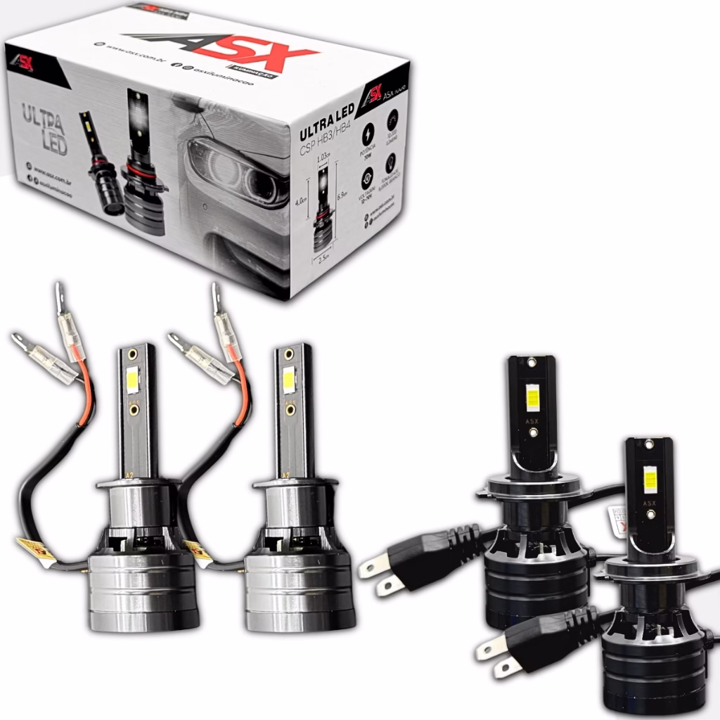 Ultra Led Asx H7 H1 Csp 10000 Lumens 6000 Kelvin 70w 2 Pares Lampada de Led Asx