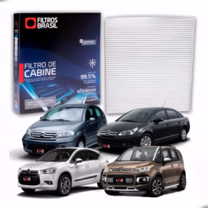 Filtro de Ar Condicionado FB602 p/ Citroën C3 Aircross Peugeot 307 Volvo FH TNT Anti-Pólen Fácil Instalação