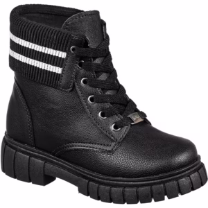 Bota Montaria GiGiL Teen Infantil Coturno Elástico Sola Tratorada Menina Cano Curto Confortável Moda Atual