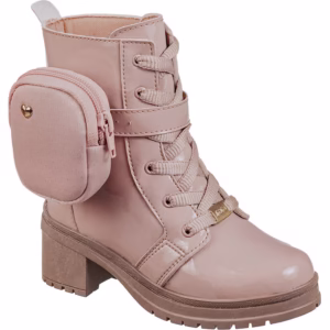 Bota Montaria GiGiL Teen Infantil Coturno Salto Menina Cano Curto Bag Blogueira Festa Confortável