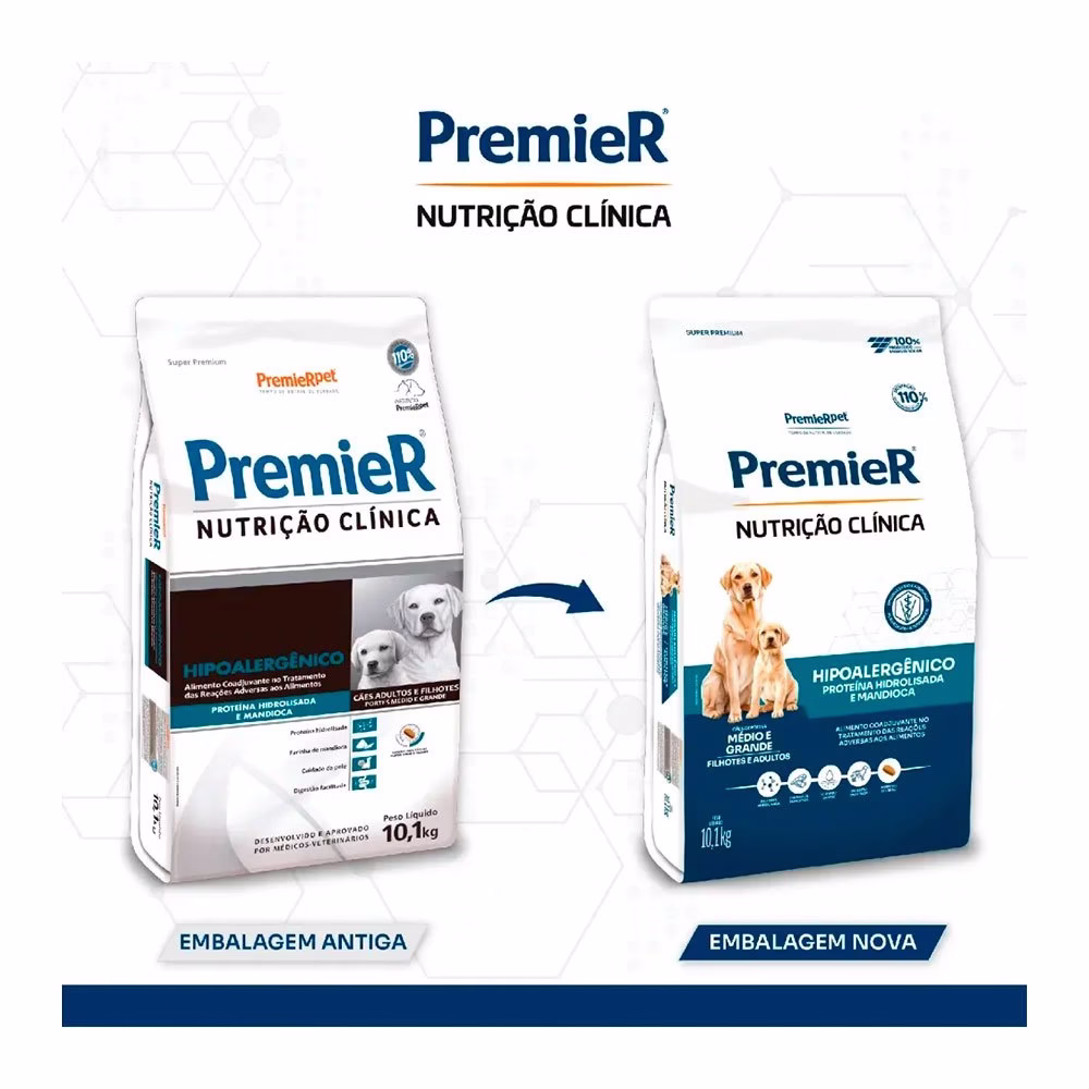 Ração Premier Nutrição Clínica Hipoalergênico Cães Porte Médio e Grande 10,1kg - Imagem 2