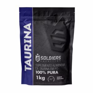 L-Taurina 1kg 100% Pura Importada Soldiers Nutrition Aminoácido Suplemento Nutricional Recuperação Muscular