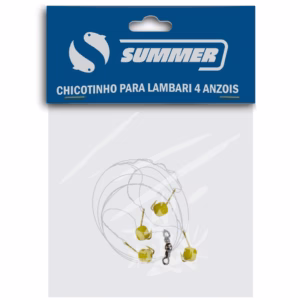 Chicotinho Para Lambari 4 Anzóis C/ Missanga Cartela 1pç Summer