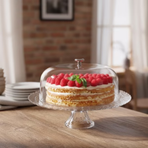 Boleira de Vidro com Pé e Tampa Home Special para Bolos e Sobremesas - Ruvolo