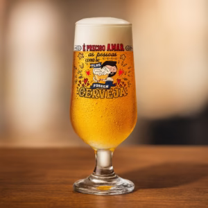 Taça Blumenau Para Cerveja Estampa É Preciso Amar, Copos para Chopp e Cerveja 310ml - Ruvolo