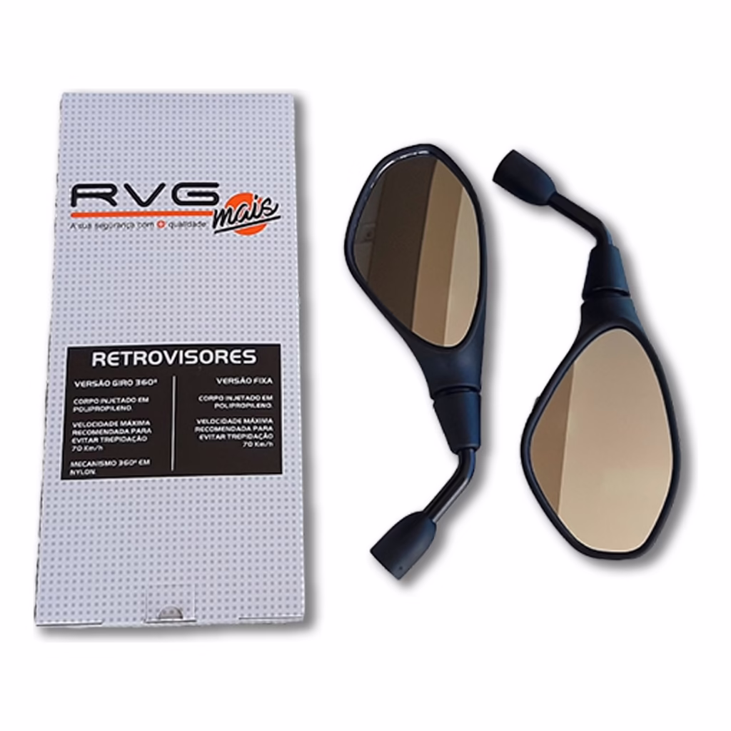 Retrovisor Bmw F800 Fixo Honda Lente Convexa Haste Curta