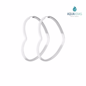 Brinco Argola Coração Larga 24mm