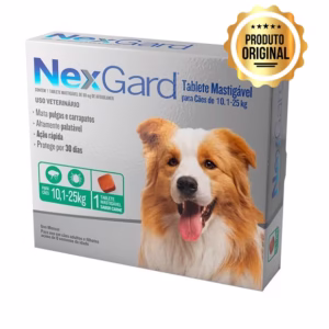 Anti Pulgas e Carrapatos NexGard para Cães de 10,1 a 25 Kg - 1 Tablete