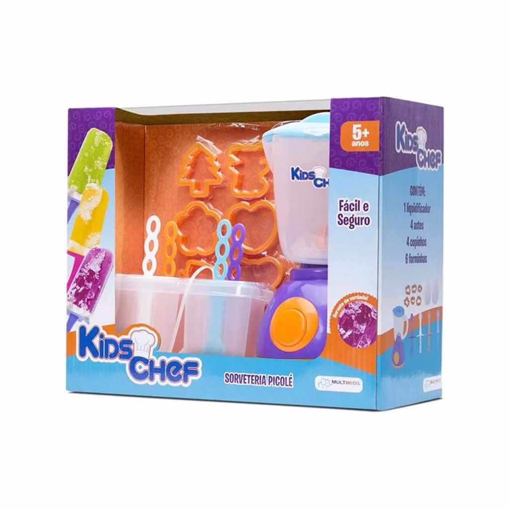 Brinquedo Kids Chef Sorveteria Picolé com Acessórios Multikids - BR110