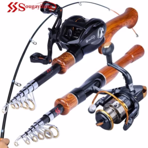 Vara de pesca com carretilha   Sougayilang 1.6m  12+1 BB 6.3:1 Max Drag 10kg