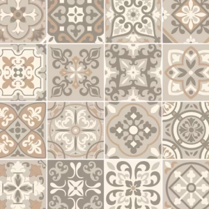 Adesivo Azulejos em tons de bege e marrom para Área Gourmet 2,00 mts