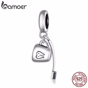 Bamoer Genuine 925 Sterling Silver Vintage Vinhas Charme Para O Luxo Original Diy Pulseira Marca De Jóias De Prata Do Sexo Feminino Scc1597