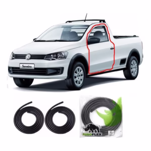 Par Borrachas Porta Lateral Saveiro Santana Quantum Aba Estr