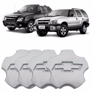 Jogo 4 Calotas Central Miolo Roda S10 /blazer 2003 A 2008 Kit2095