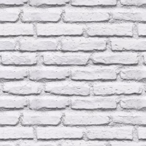 Papel De Parede Adesivo Lavável Tijolos Branco 2,50 mts