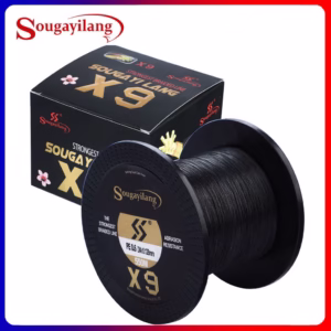 Linha de pesca multifilamento Sougayilang Smooth 9 Strands 150M 0.12mm-0.40mm Max Drag 7.7kg-52kg