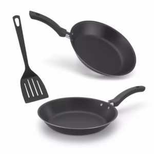 Jogo Frigideira 2 Peças E Espátula 18 E 20 Preto Nacional