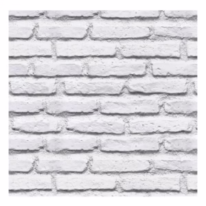 Papel De Parede 3d Tijolos Branco Antigo Vintage Lavável