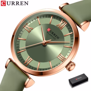 Curren Novos Relógios Para As Mulheres Simples QuartzoPulseira De Couro  9079l