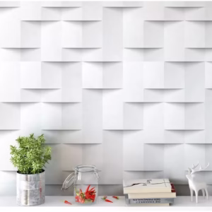 Papel De Parede Abstrato Geométrico 3D Autocolante Vinilico Meia Parede