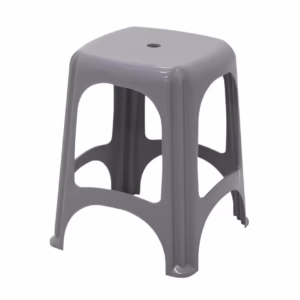 Banquinho Banqueta de Plástico Cinza até 100kg Tramontina