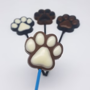 1~10 KIT FORMA SIMPLES PIRULITO PATA DOG 9781 (D5) EM ACETATO BWB PARA BOMBOM E DOCES DE CHOCOLATE.