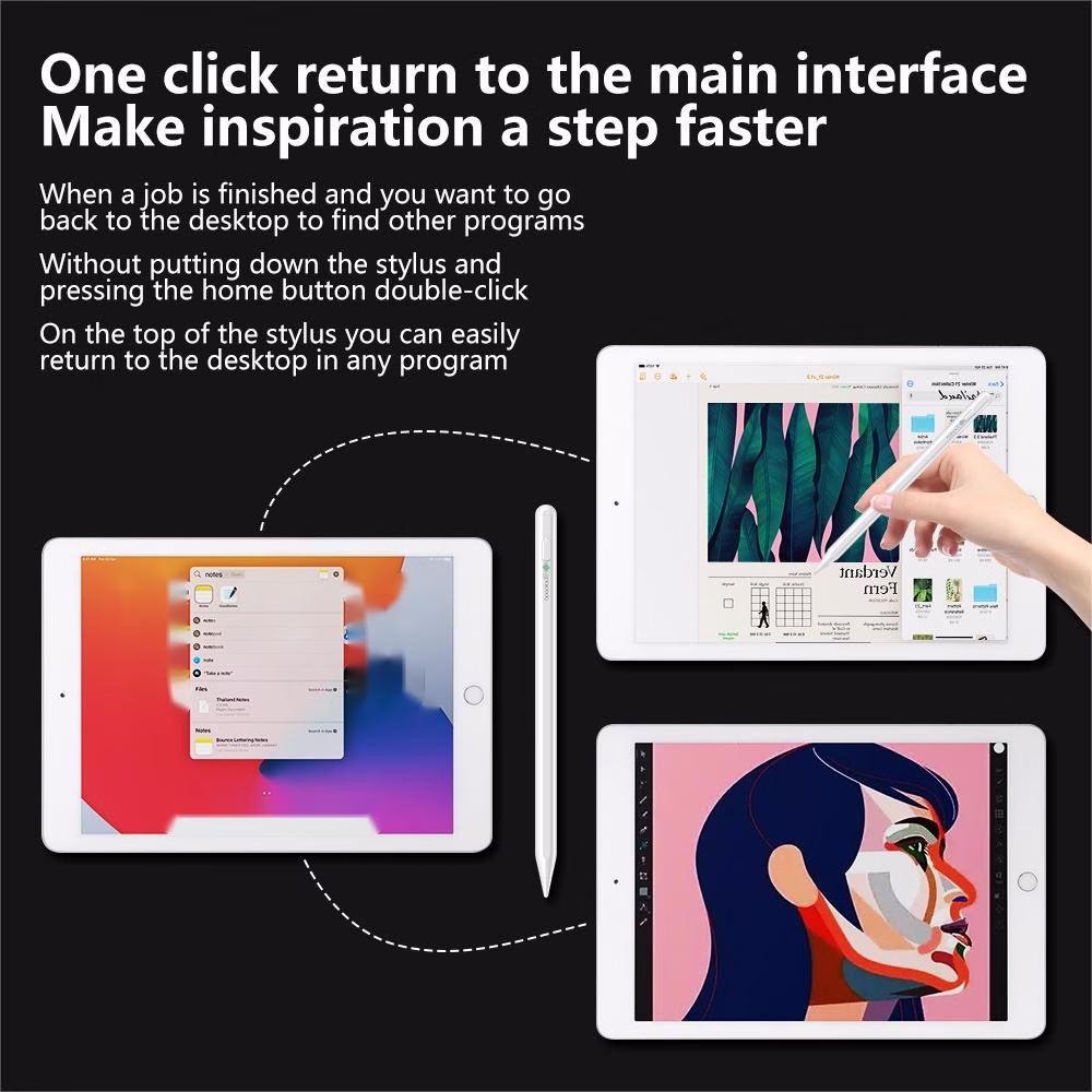 Goojodoq 11ª geração Plus caneta touch iPad rejeição da palma da mão | Função de inclinação | Um toque - tire uma foto - Imagem 2