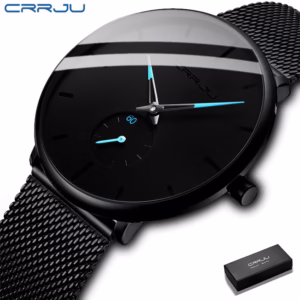 CRRJU Relógio Original Masculino Clássico Ultra Fino 40cm Discagem Casual Esportivo Quartzo À Prova D'água 2150 S