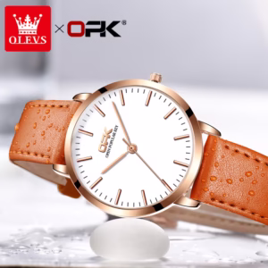 OLEVS 8101 Relógio Feminino A Prova D Água Analógico Relógio simples De Couro