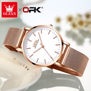 OLEVS Relógio Feminino Original À Prova D 'Água Moda Aço Inoxidável 8101