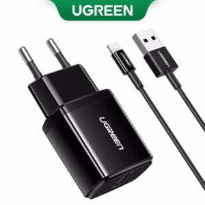 Carregador De Telefone USB UGREEN 5V2.1A Mini Wall Charger EU Adaptador Para iPhone Xiaomi Celular Fone De Ouvido