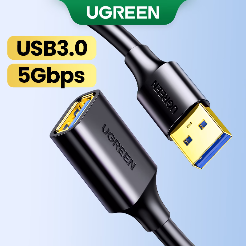 UGREEN Cabo De Extensão USB 3.0 2.0 Para PC Portátil Inteligente TV Xbox One SSD Extensor Mini Velocidade Rápida