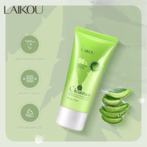 LAIKOU 96 % Aloe Vera Limpador Suavizante Controle De Óleo De Lavagem Facial 50g
