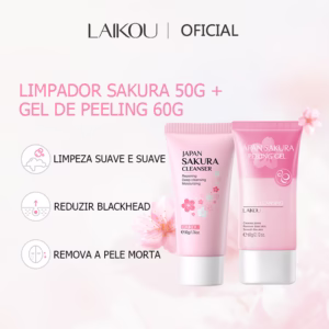 Sakura Gel Esfoliante Para Limpeza Facial LAIKOU/Removedor De Cravos 2pçs