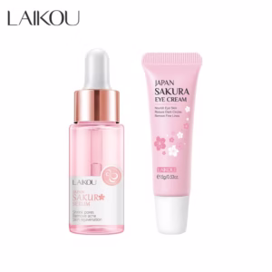 Creme para os olhos LAIKOU Sakura, Sérum Facial Anti-Idade Redutor de Rugas, Olheiras, Bolsa nos Olhos