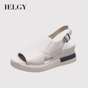 Sandálias De Cunha Plataforma Combinadas Da Moda Feminina IELGY