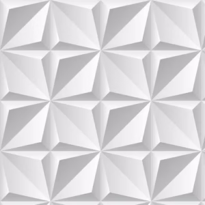 Papel De Parede Adesivo 3d Efeito Gesso Triangular Branco