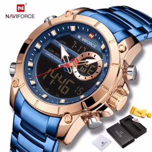 Naviforce 9163 Relógio Masculino Quartzo Digital À Prova D'água 3ATM